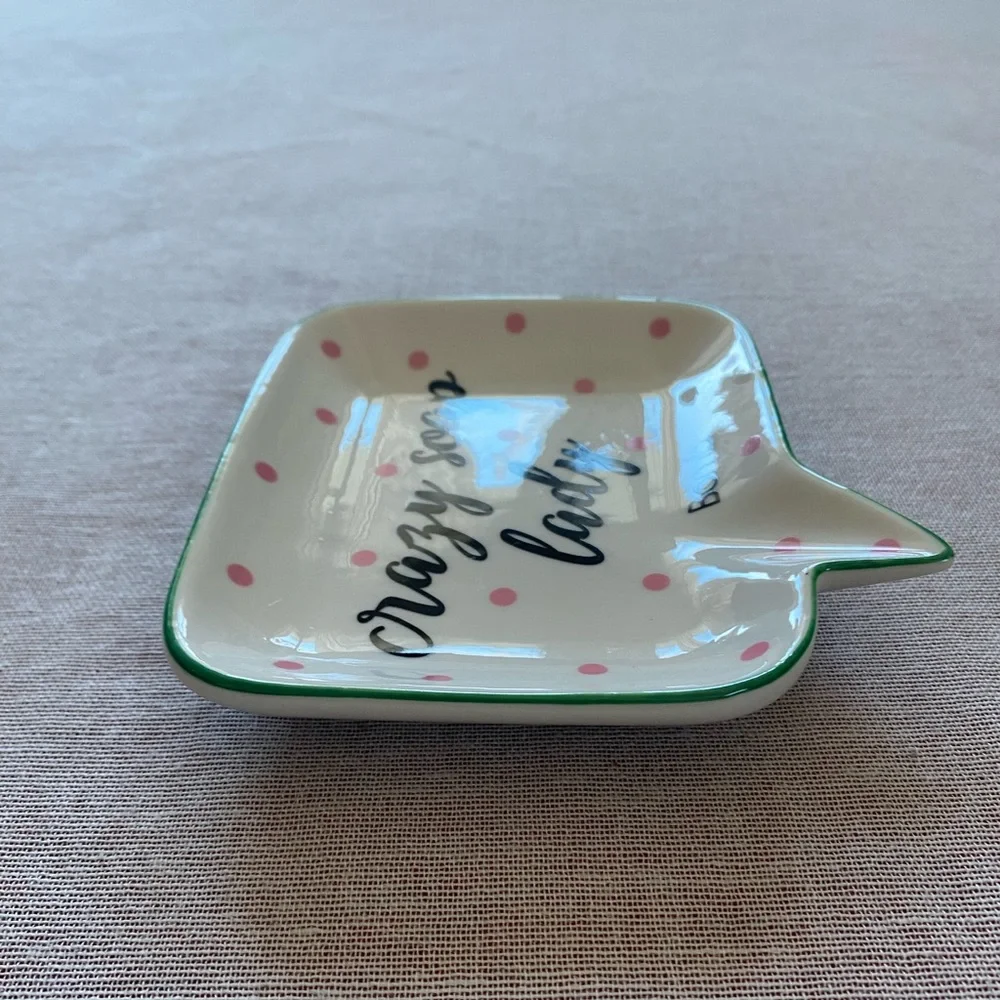 Bomb Cosmetics funky polka dot soap dish trinket decor gift